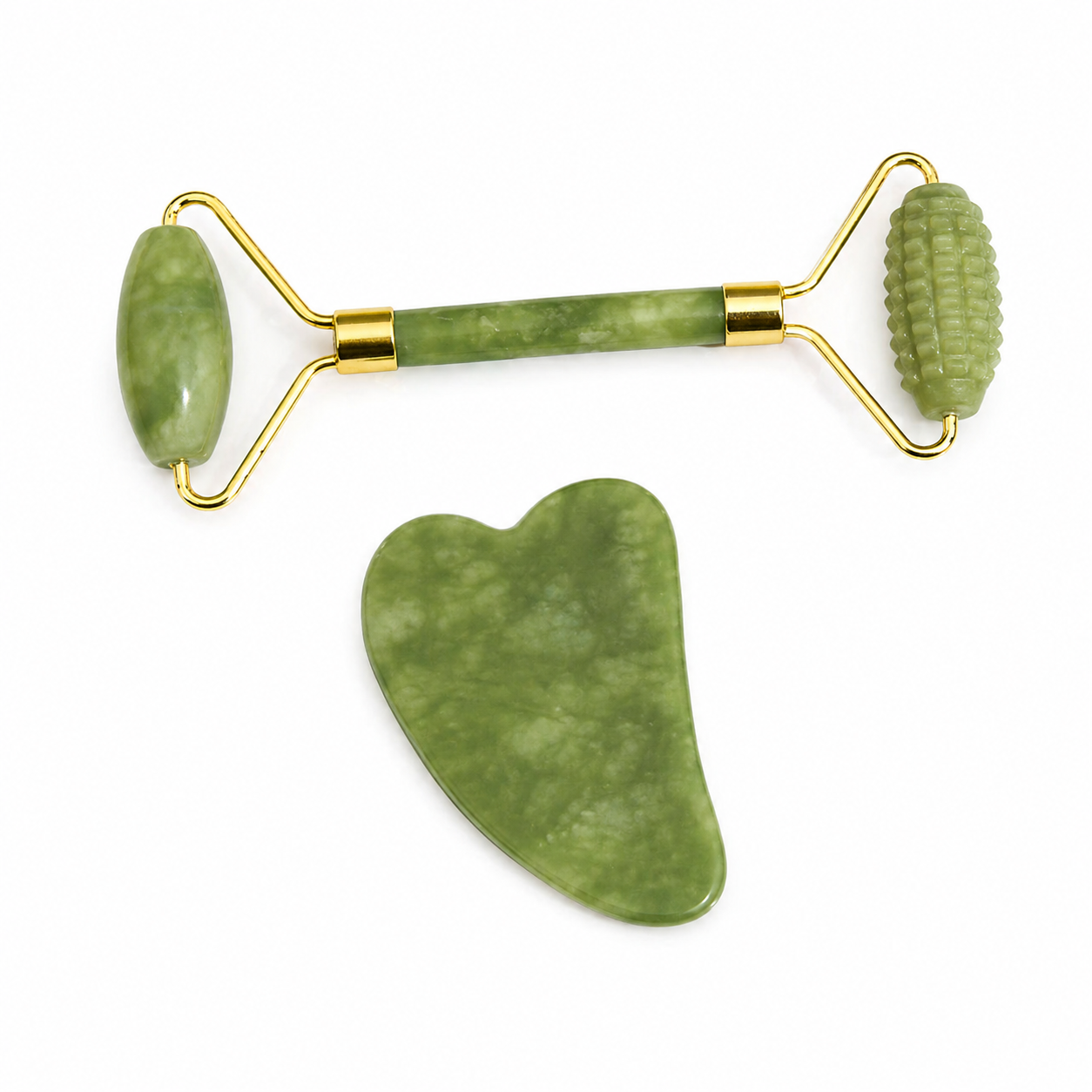 NexifyLife Facial Jade Roller & Gua Sha Set